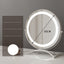 Round Black LED Makeup Mirror for Dressing Table