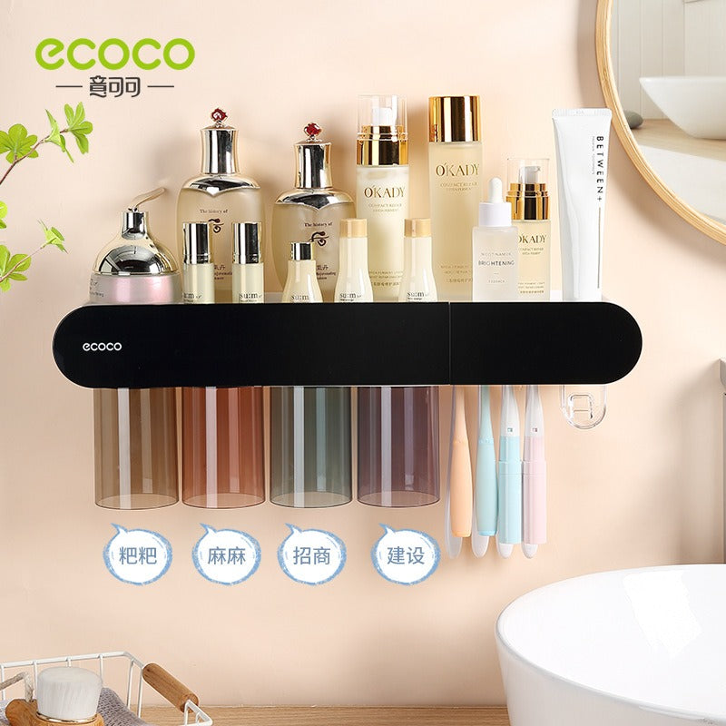 Toothbrush holder wall mounted home mouthwash cup electric non perforated dental tools, dental cylinder set holder - Korvel