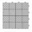 12 x 12 inch gray interlocking deck tiles, plastic waterproof, weighing up to 6613 pounds, with a rose pattern pack of 12 - Korvel