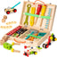 Children's simulation house cartoon wooden hand-held repair toolbox assembly disassembly nut combination puzzle toy - Korvel