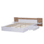 Queen Size Platform Bed with Headboard, Drawers, Shelves, USB Ports and Sockets  White - Korvel