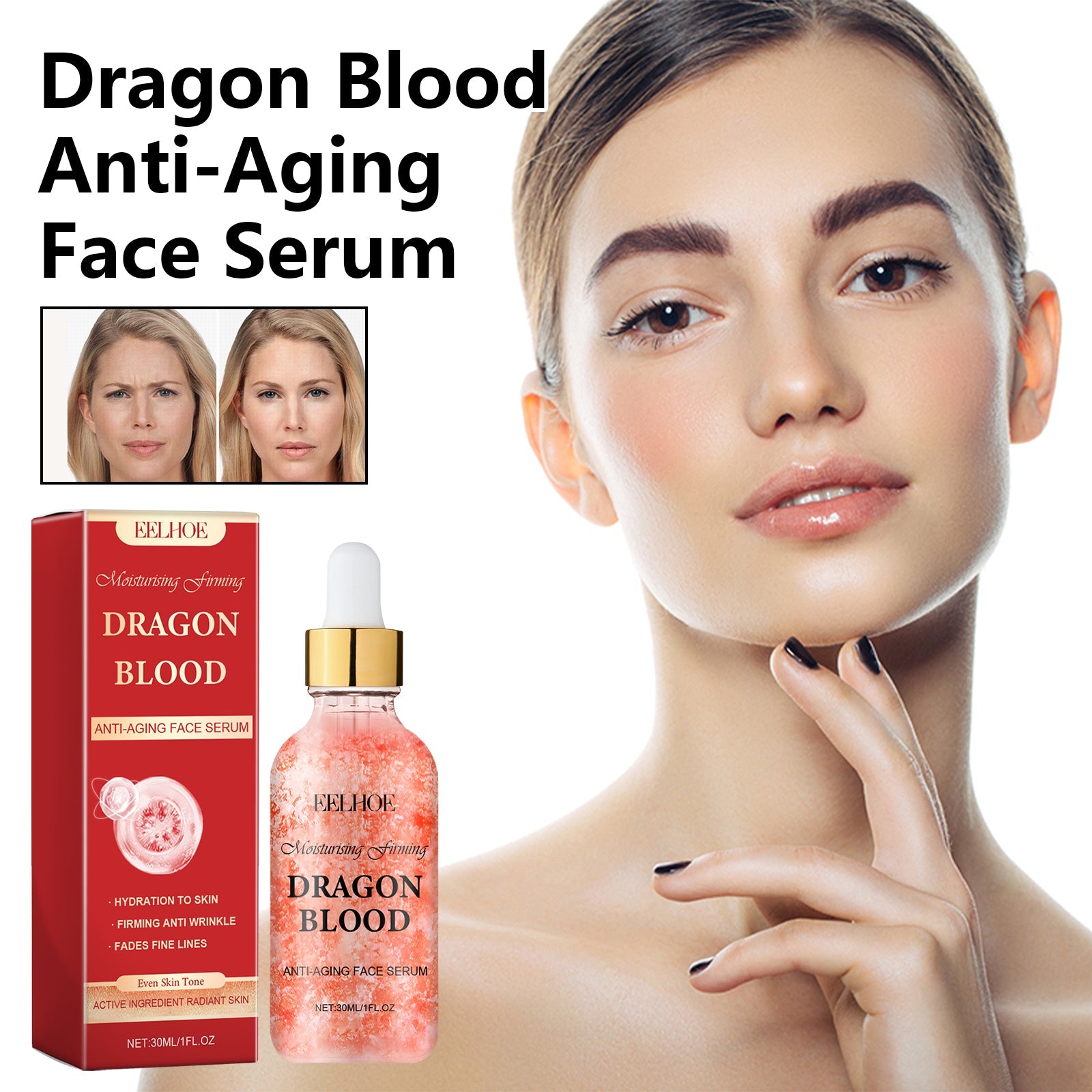 Dragon Blood Facial Treatment Essence Moisturizes And Tightens Soft, Smooth And Delicate Facial Skin - Korvel