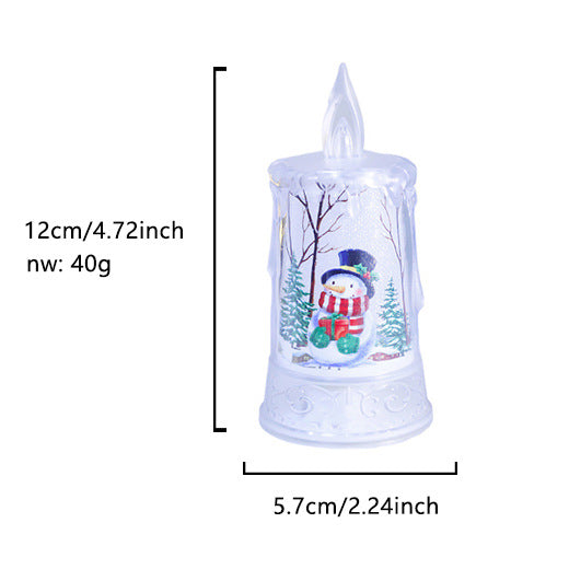 Christmas led electronic candle light Christmas snowman elk decoration luminous night light atmosphere light ornaments - Korvel