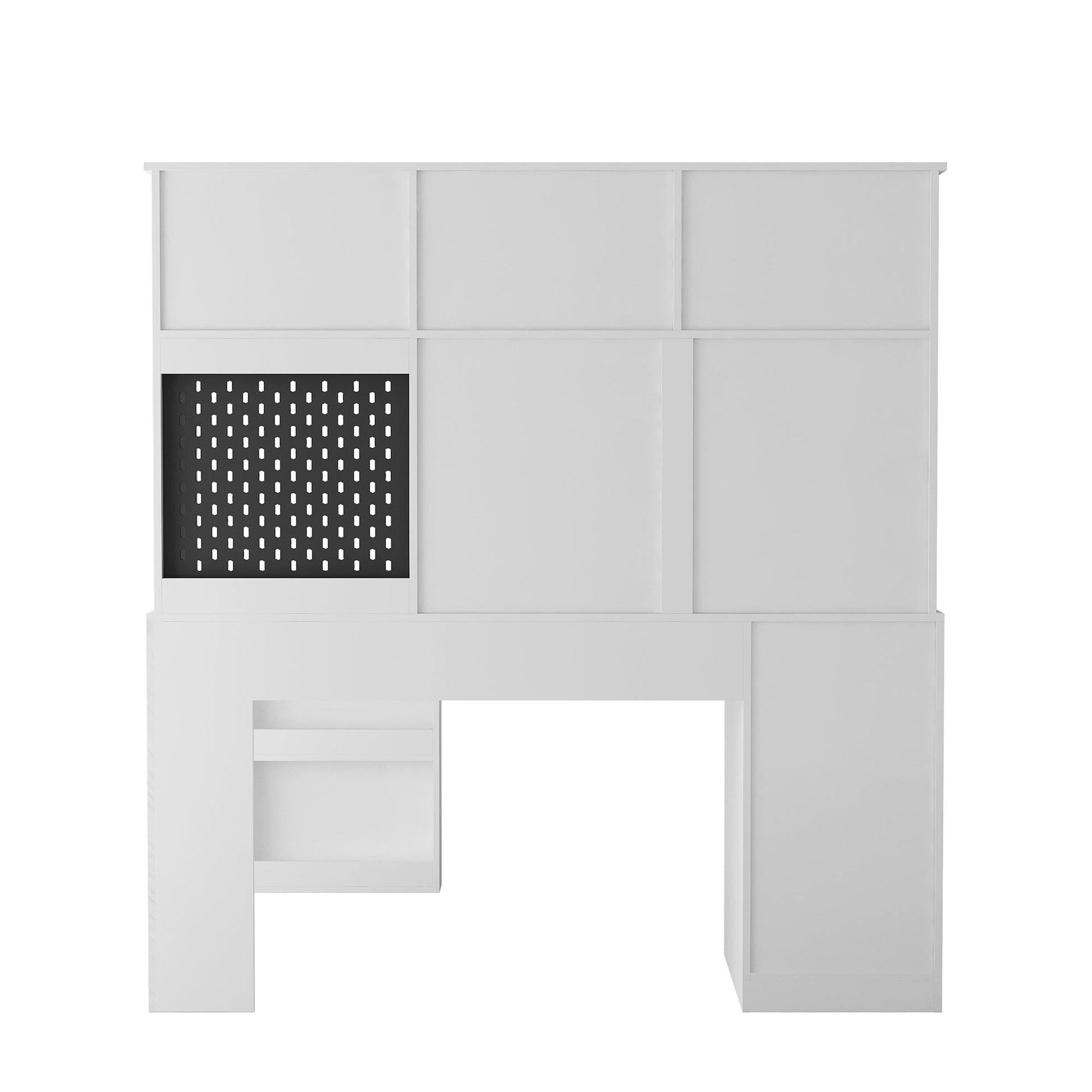 Corner gaming computer desk with socket, drawers, bookshelf and writing desk, modern L-shaped learning desk with storage space - Korvel