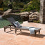 SUMMERLAND CHAISE LOUNGE - DARK GREY MESH - Korvel