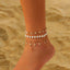 Holiday starfish soft ceramic ankle chain set, beach multi-layer alloy copper chain ankle ring - Korvel
