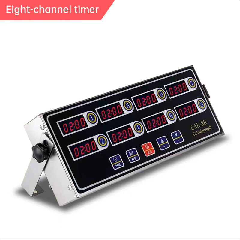 8 - Channel Calculagraph Kitchen Timer, 220V plug, shake - to - remind, 8 screens, great cooking accessory. - Korvel