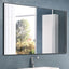 36x24 inch modern black bathroom mirror with aluminum frame decorative wall mirror suitable for living room, bedroom - Korvel
