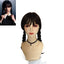 Addams Family Animated Wig Black Double Ponytail Braid Wig - Korvel