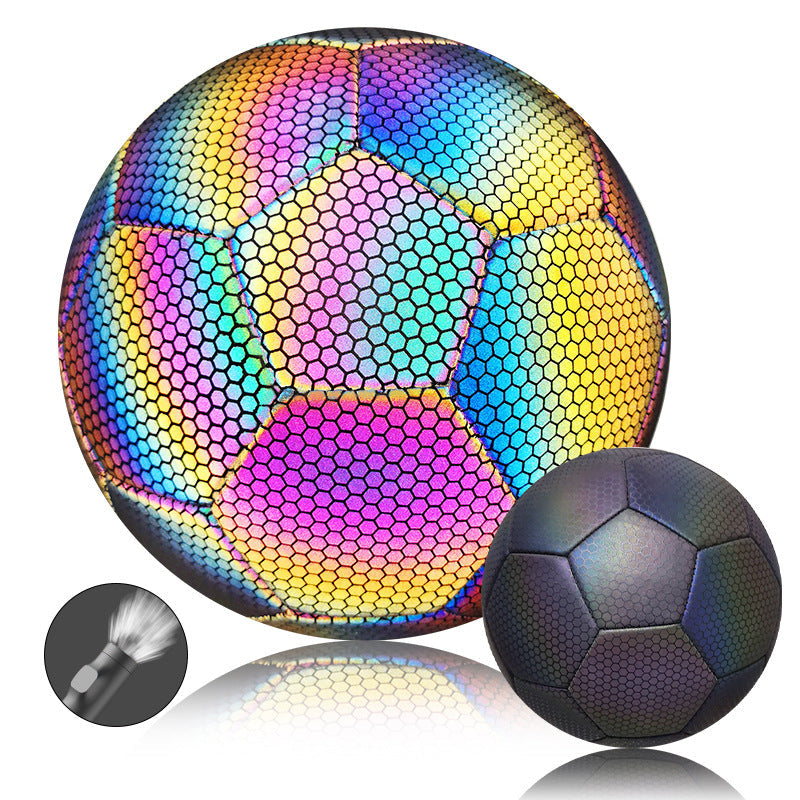 Premium PU Reflective Soccer Ball - Size 5