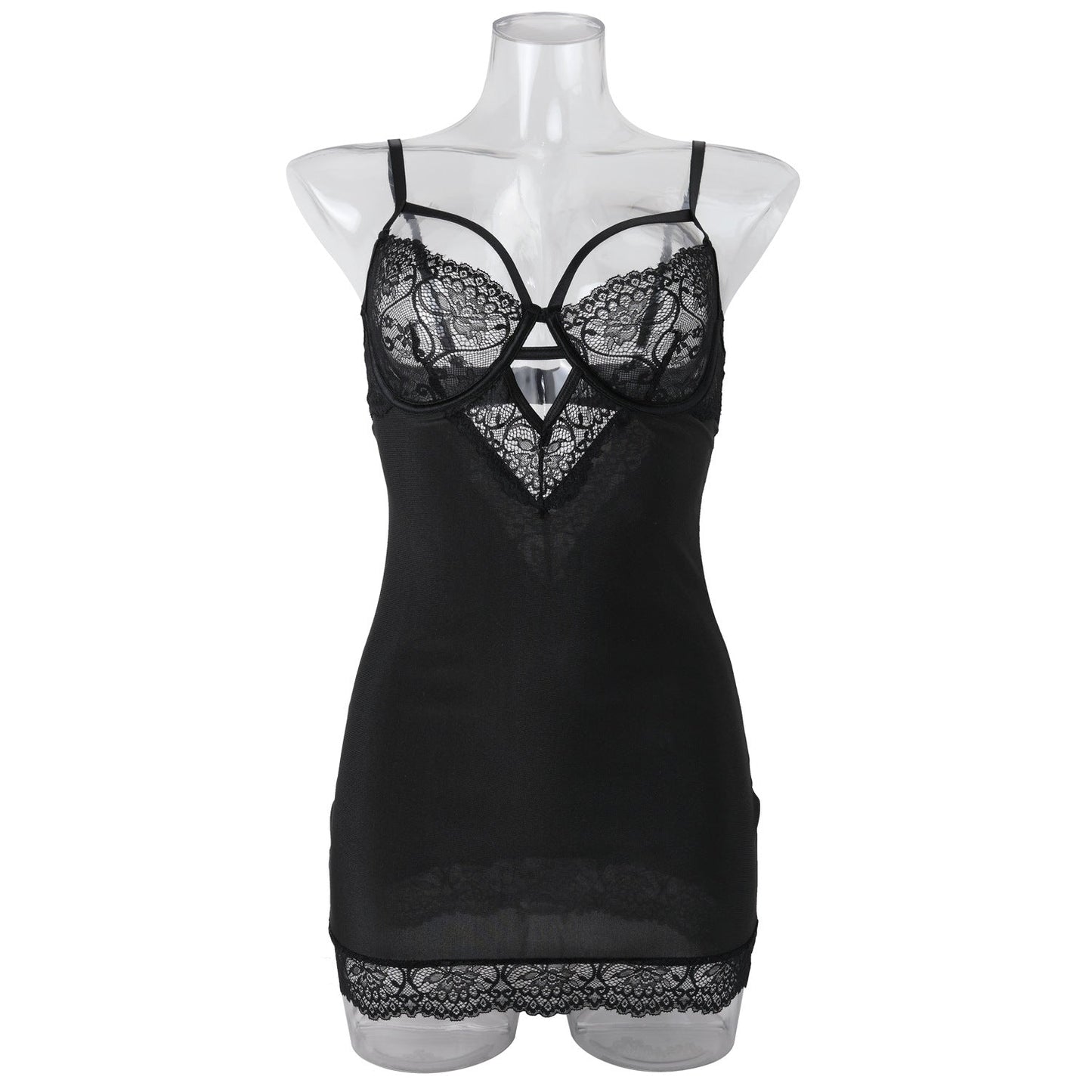 Sexy lingerie, lace hollow suspender, hip hugging, romantic sleepwear - Korvel
