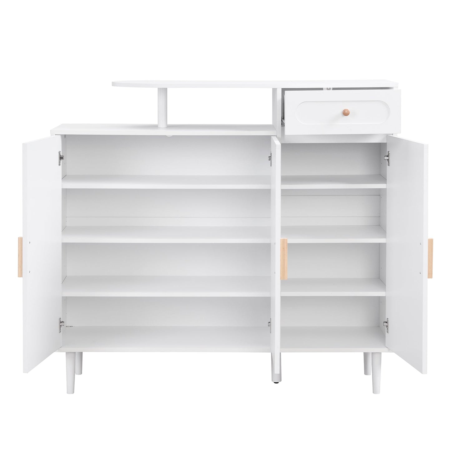 Cabinet à chaussures élégant ON-TRANS avec portes cintrées et tiroirs