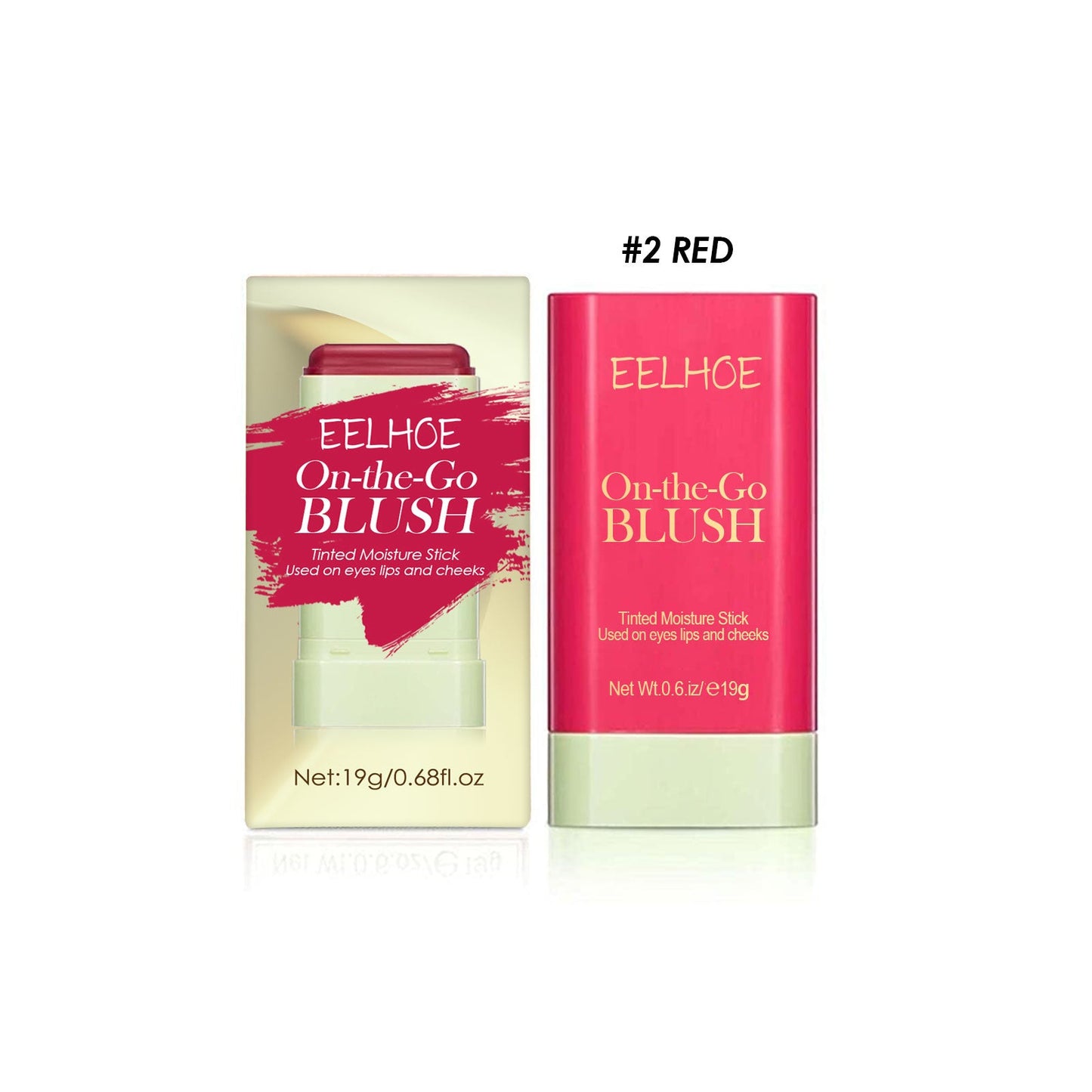 Blush Stick Lightweight Natural Nude Makeup Brightening And Contorting Three-Dimensional Highlight Delicate Waterproof Multi-Functional Blush Stick - Korvel