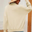 Solid Color Zipper Long Sleeve Pullover Sweatshirt for Women