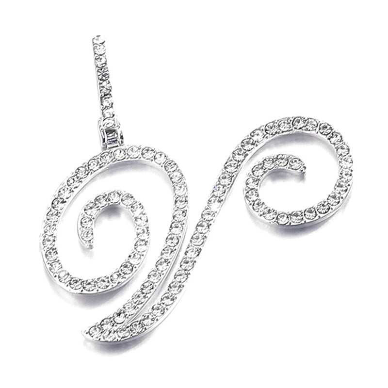 Hip Hop Grass Letter Pendant with Cuban Chain