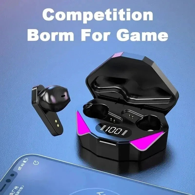 X15 juegos de deportes electrónicos inalámbricos TWS de dos orejas comen pollo con baja latencia pantalla digital táctil 5.0 auriculares Bluetooth - Korvel