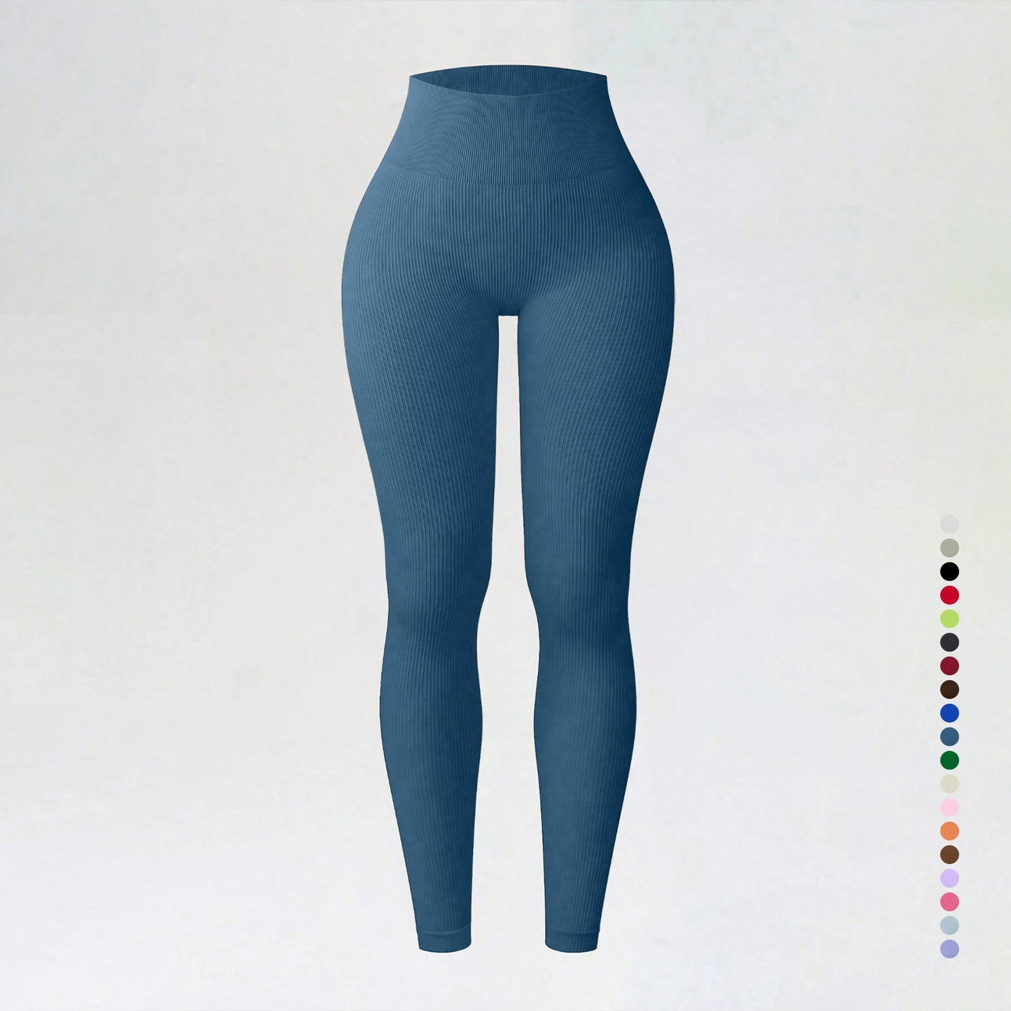 Threaded autumn and winter yoga pants seamless fitness pants high waisted sports yoga clothes leggings - Korvel