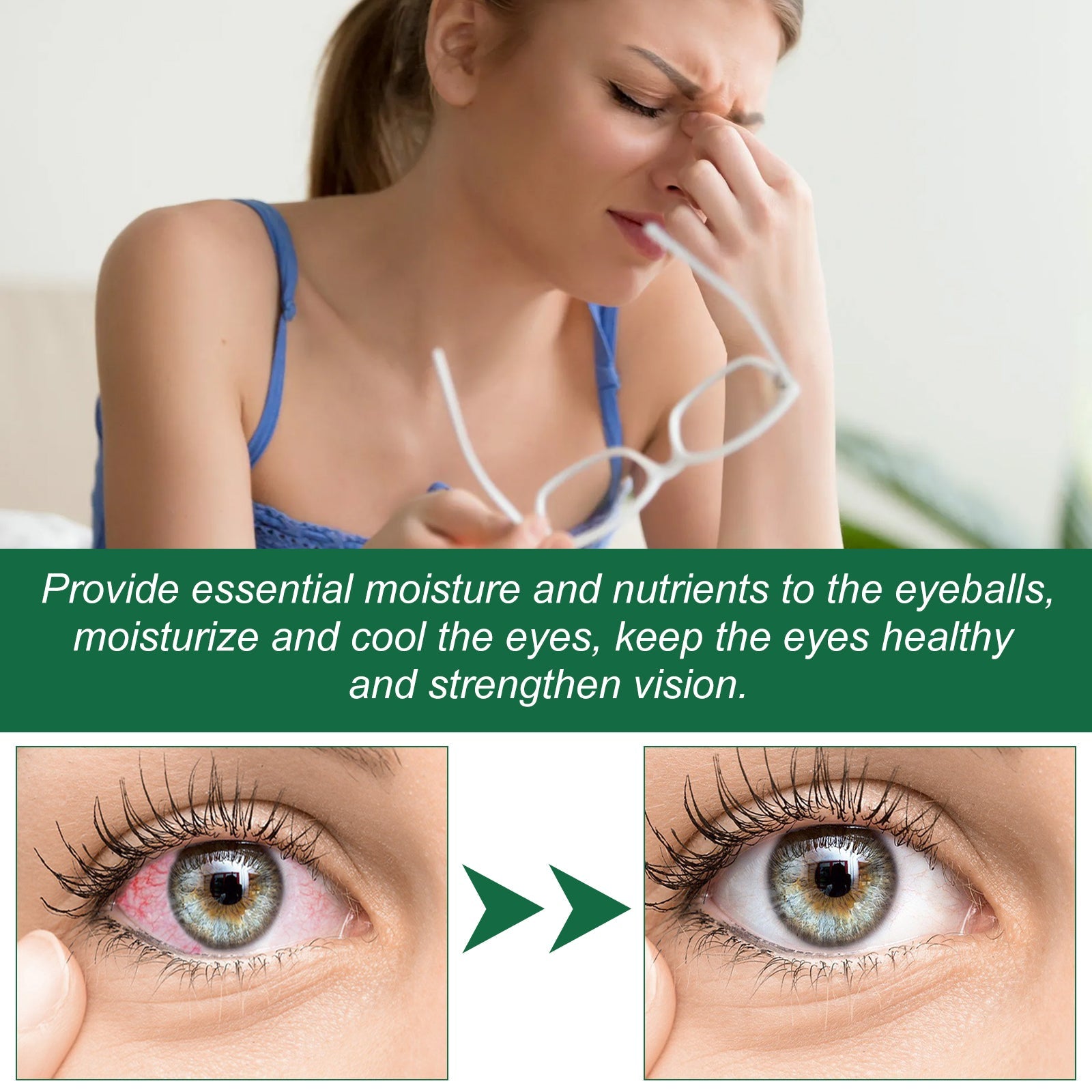 Presbyopia Eye Drops, Relieve Eye Fatigue Dry Itchy Eyes Water Acid Swelling Blurred Vision Care Solution - Korvel