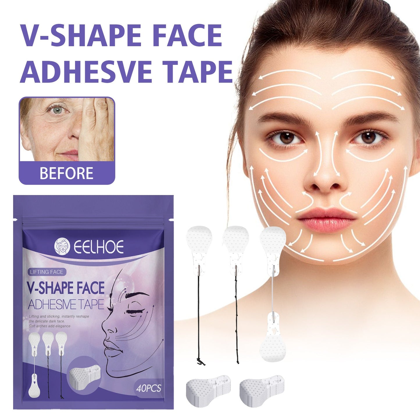 V Face Lift Face Lift To Tighten Chin And Soften Fine Lines Shaped V Melon Seed Face - Korvel