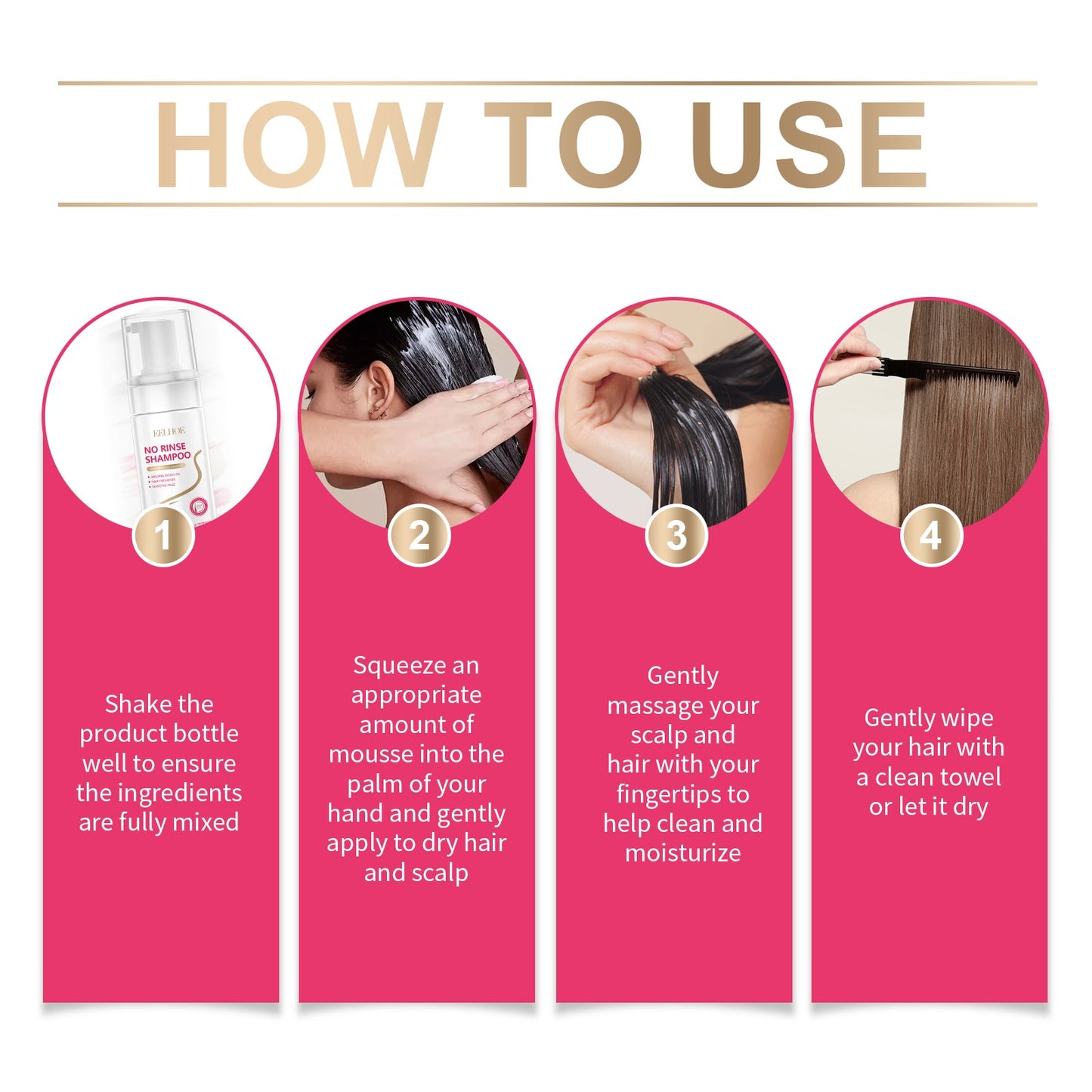 Mousse de Shampooing Sans Eau pour une Fraîcheur Sans Effort