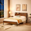 Bed frame with charging station full size, Rustic Brown, 83.1'' L x 56.1'' W x 39'' H - Korvel