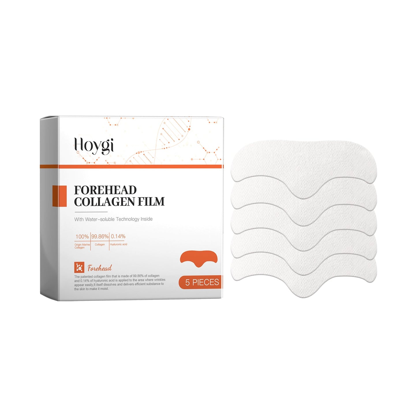 Hydrolyzed Collagen Patch Moisturizing, Firming, Whitening, Moisturizing And Lifting Forehead Patch - Korvel