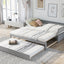 Twin or Double Twin Daybed with Trundle Gray - Korvel