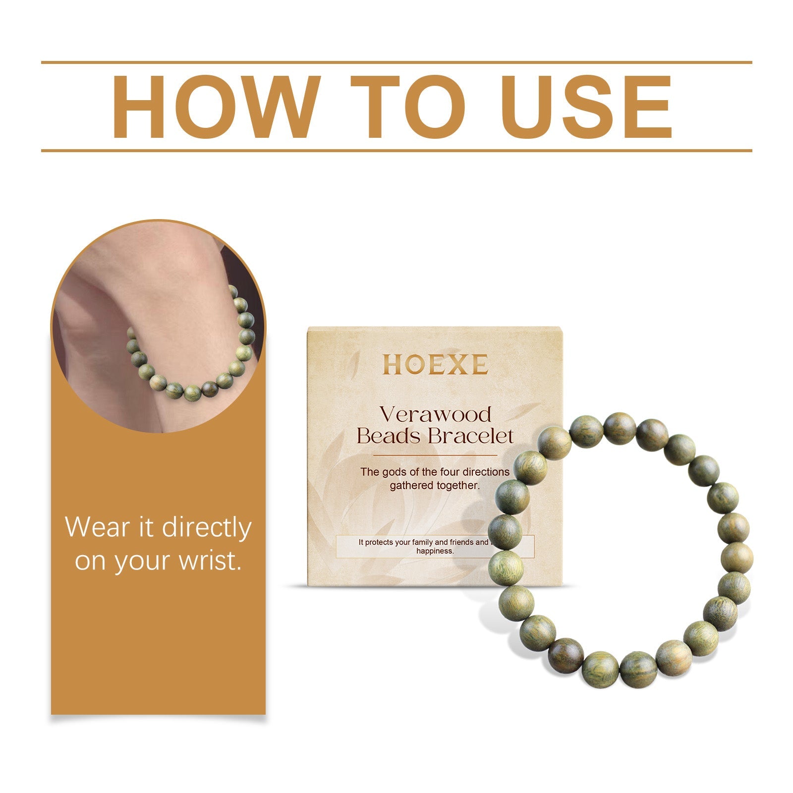Green Sandalwood Bracelet Trend Fashion Elegant Portable Durable Good-Looking Niche Design Bracelet - Korvel