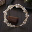 Handmade pearl twisted bead beaded soft chain headband headwear - Korvel