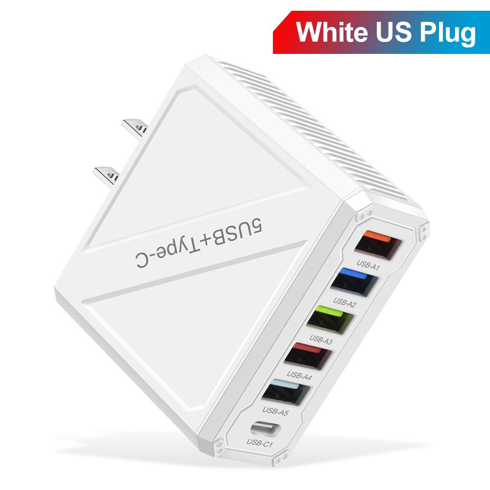 5USB Charger mobile phone charger charging head - Korvel
