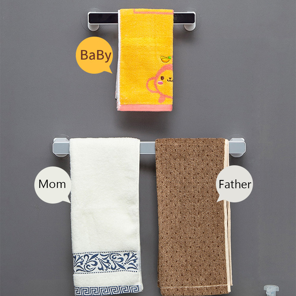 Towel Rack Punch Free Bathroom Bathroom Suction Cup Nordic Minimalist Creative Bath Towel Rack Rack Wall-Mounted Towel Bar - Korvel