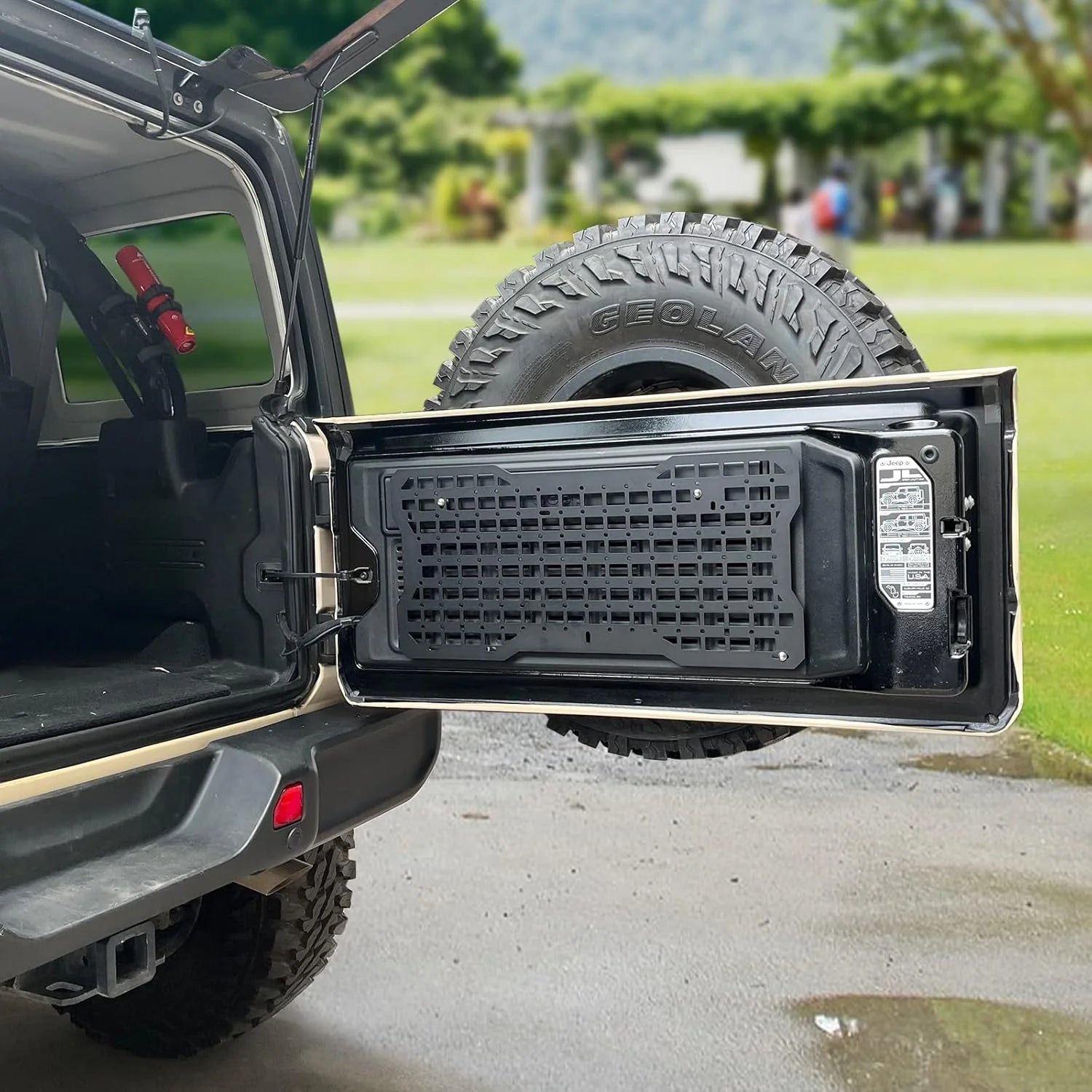 JK&JL Tailgate Tactical Panel for Wrangler Tailgate Tool Kit/JL Organizer Racks Compatible with Jeep Wrangler 2007-2022 JK JKU & - Korvel