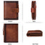 Men's short genuine leather wallet first layer cowhide Korean style fashion casual wallet driver's license wallet father's day gift - Korvel