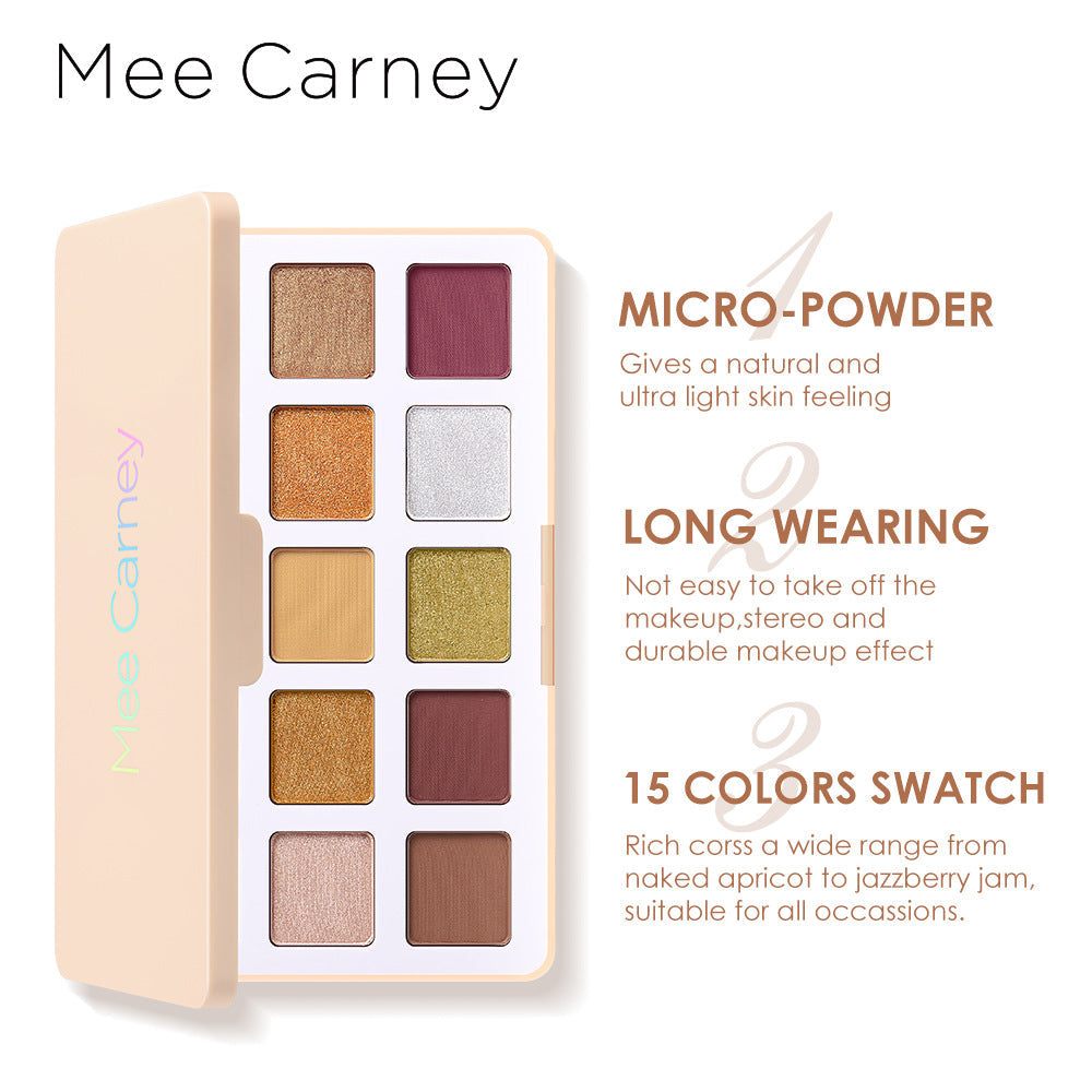 Mee Carney Dreamy Genki Girl 15 Color Eyeshadow Palette Pearlescent Glitter Matte Eyeshadow Palette MC08 - Korvel