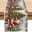 Christmas decoration table flag home fabric tablecloth holiday party tablecloth tea flag Christmas tree print - Korvel