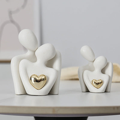 Creative couple figure decoration Newlywed home decoration Lover sculpture decoration figure desktop living room bookshelf decor - Korvel