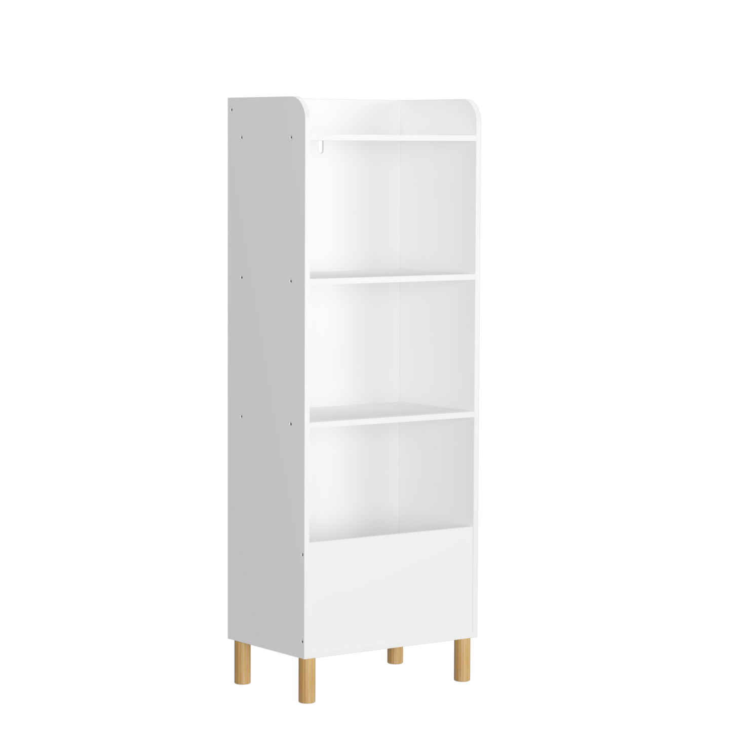 Kids 4-Tier Bookcase Children's Book Display Bookshelf Toy Storage Cabinet Organizer for Children's Room Playroom - Korvel