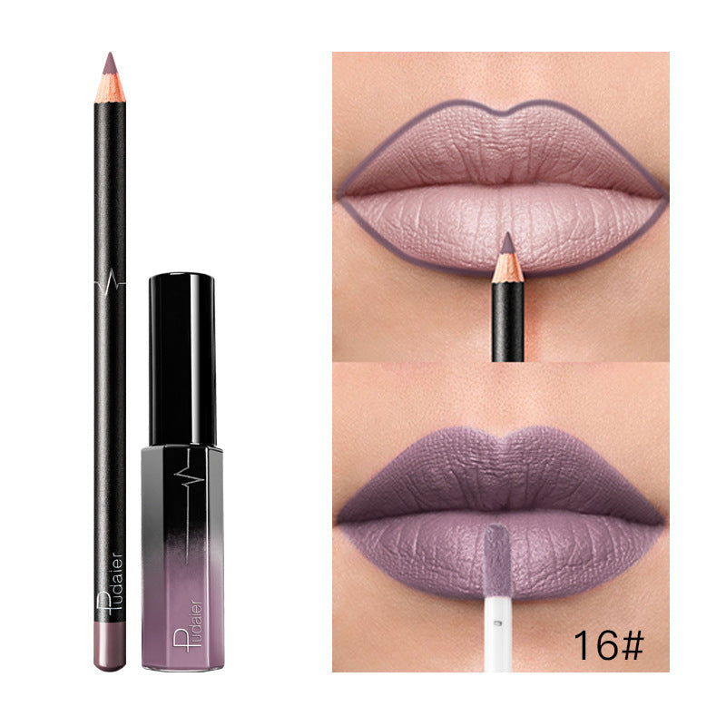 Pudaier 36 Color Matte Lip Gloss & Liner Set