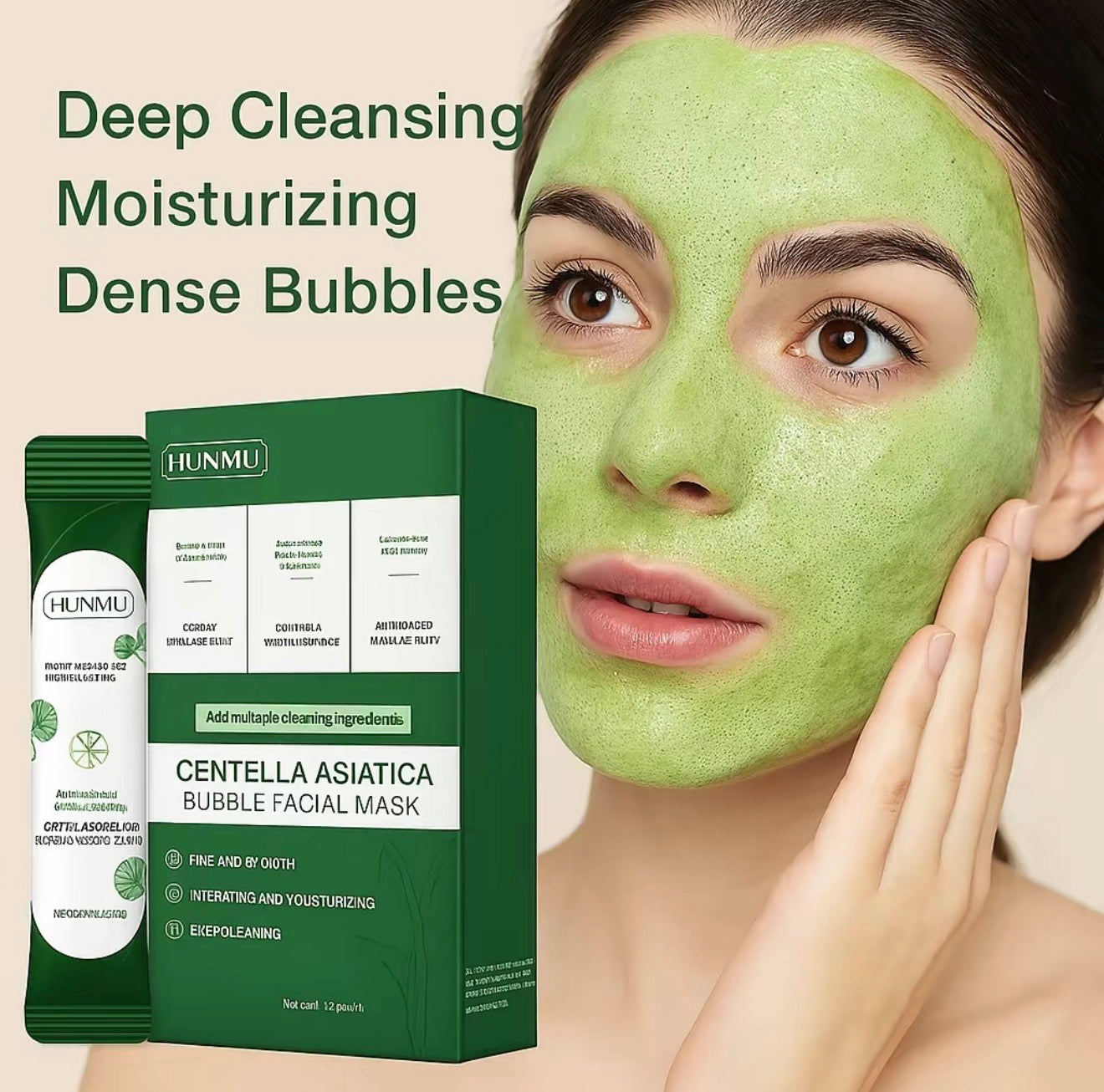 Centella Clear Foam Mask - 12 Single-Use Masks