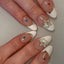 Wearable nails white French style wearable nails finished silver three-dimensional five-pointed star nail stickers wearable - Korvel