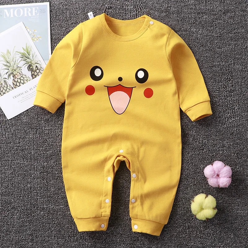2024 Spring Autumn 0-2 Years Old Baby Romper Baby Jumpsuit Boys Girls Long-sleeved Trousers Newborn Romper Climbing Clothes - Korvel