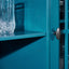 60" Teal Blue Sideboard Buffet Table & Storage Cabinet