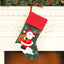 Christmas Socks Gift Bag Linen Santa Claus Embroidery Christmas Socks Christmas Gifts Christmas Pendants - Korvel