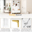 Large storage hall tree with bench, multifunctional storage platform, luxury clothes hanger equipped with 6 gold hooks - Korvel