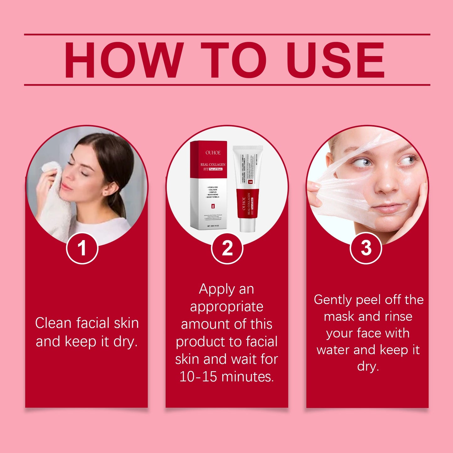 Collagen Tearing Mask Nourishes, Moisturizes, Firming And Firming Collagen Mask For Tender Skin - Korvel