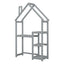 House-shaped Wooden writing Desk,Kids study Table,Bookshelf & Toy Storage,Grey - Korvel