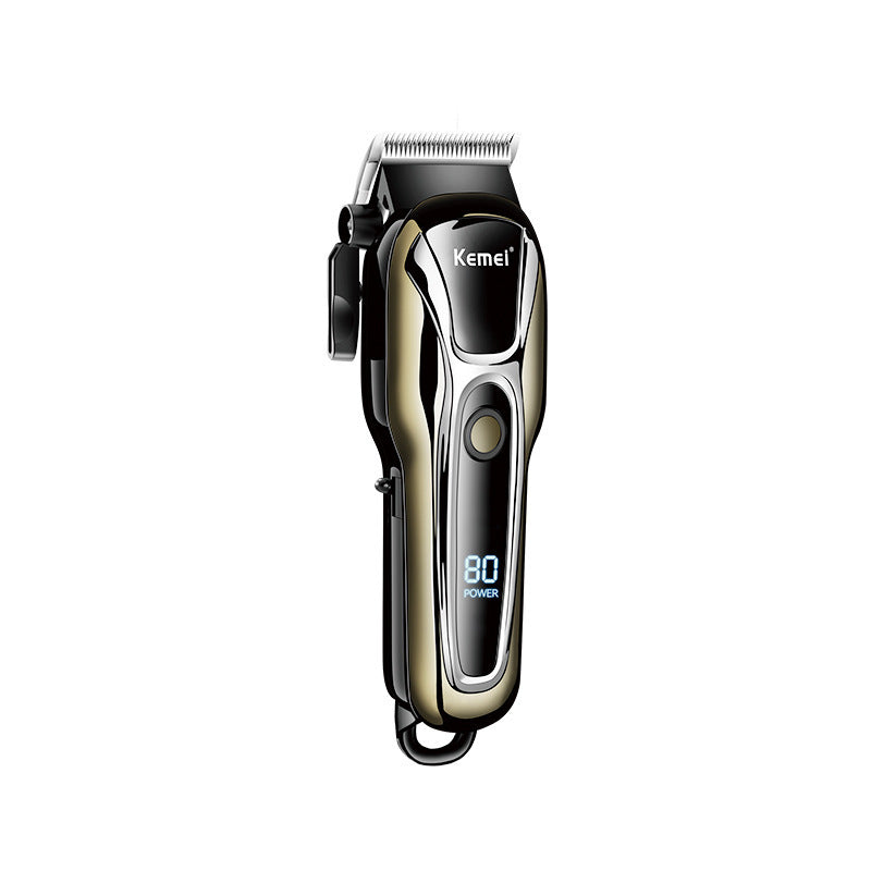 KM-1990PG Hair Clipper Electric Shaving Head High Power LCD Digital Display Electric Pushing Hair Salon Special - Korvel