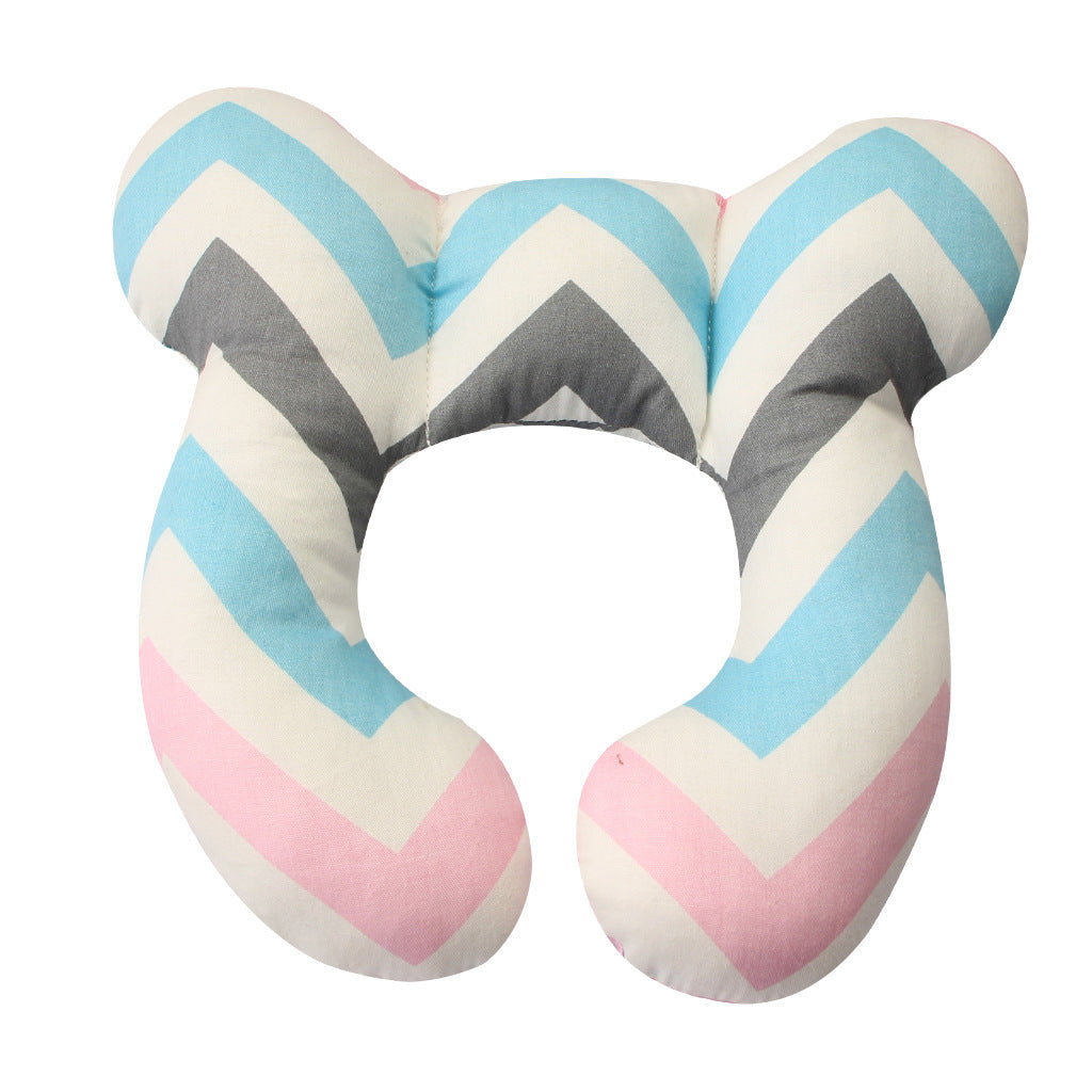 Baby head protection U-shaped pillow stroller fixed head pillow car seat sleeping protection head and neck pillow - Korvel