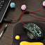 HXSJ Flow Crack Gaming Mouse - Óptico 7D con Luces Coloridas