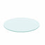 20" Inch Round Tempered Glass Table Top Clear Glass 1/4" Inch Thick Round Polished Edge - Korvel